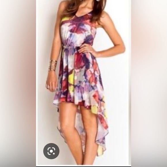 Guess Watercolours High Low Dress size M - Picture 6 of 6